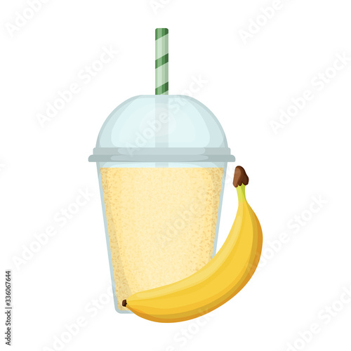 Fruit smoothie vector icon.Cartoon vector icon isolated on white background fruit smoothie.