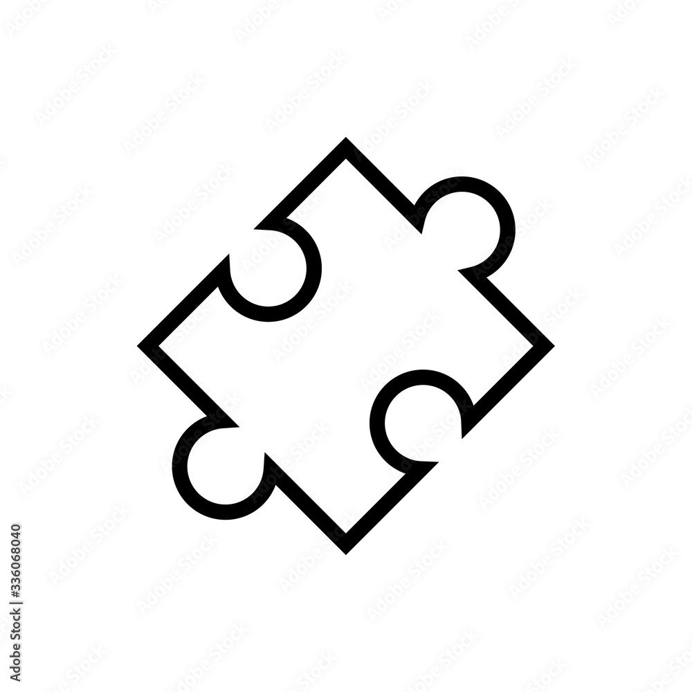 Puzzle line icon, logo isolated on white background Puzzle line icon, logo isolated on white background