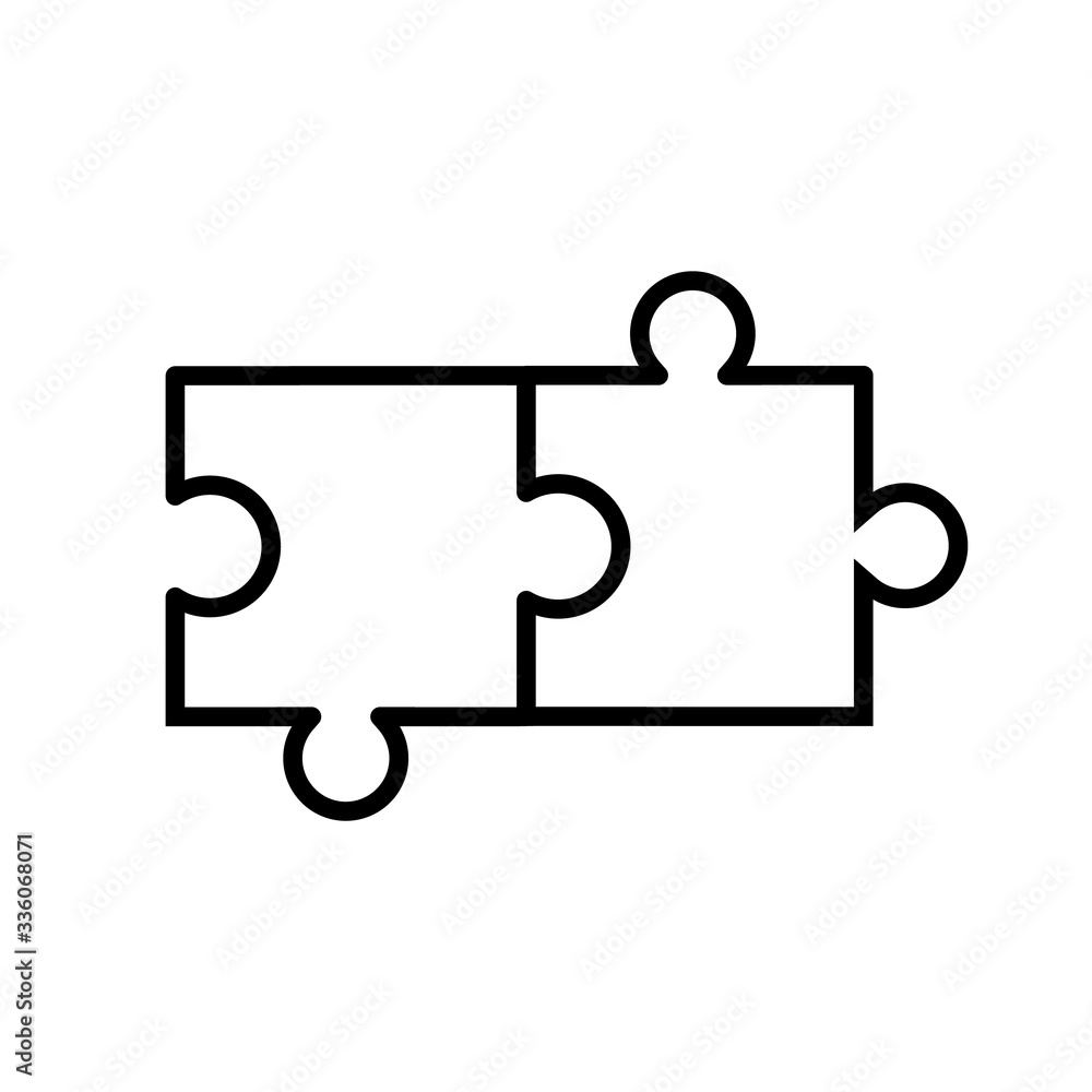 Puzzle line icon, logo isolated on white background Puzzle line icon, logo isolated on white background