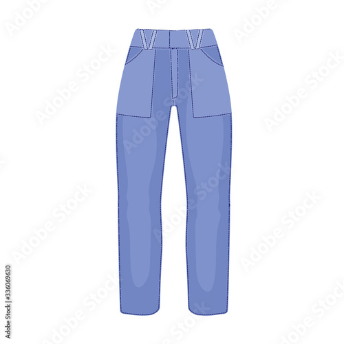 Pants vector icon.Cartoon vector icon isolated on white background pants.