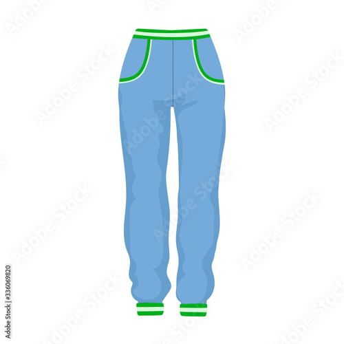 Pants vector icon.Cartoon vector icon isolated on white background pants.