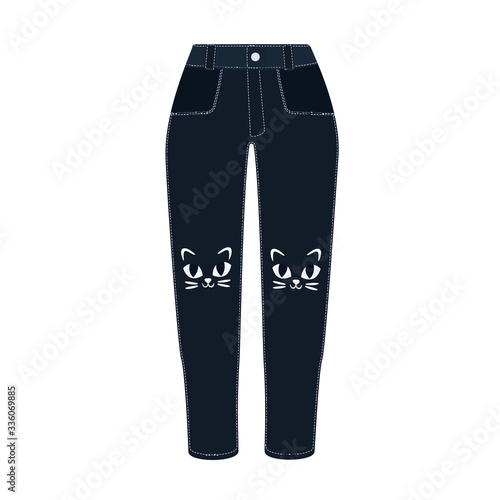 Pants vector icon.Cartoon vector icon isolated on white background pants.