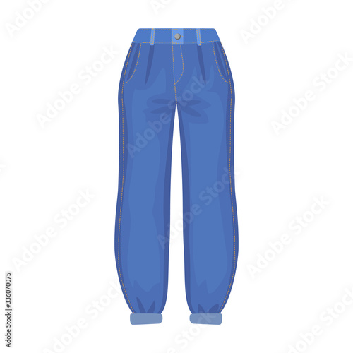 Pants vector icon.Cartoon vector icon isolated on white background pants.
