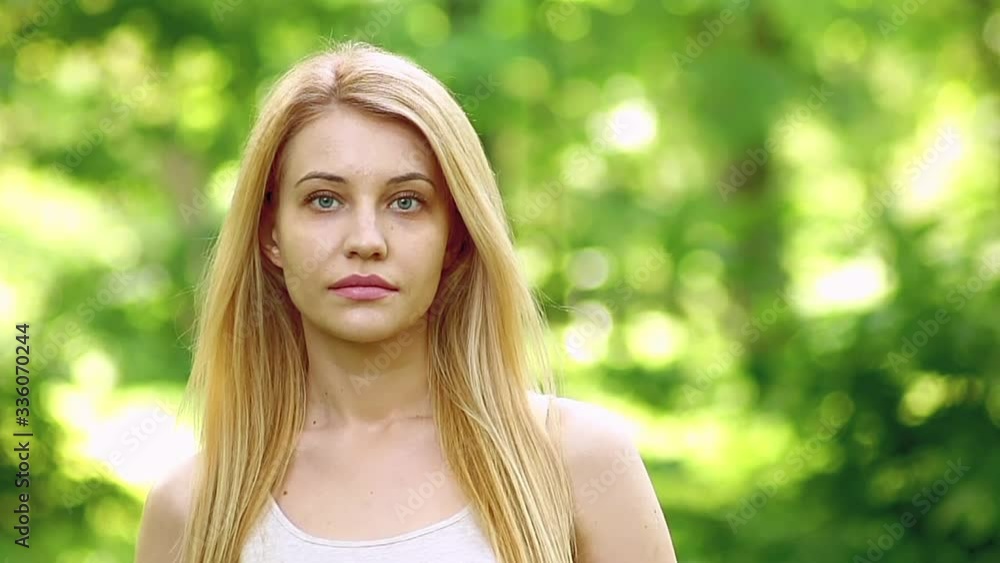 Girl blond cute smiling. Girl blond cute smiling.