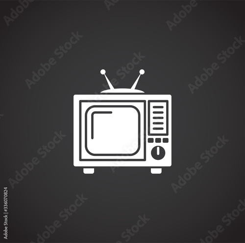 Mass media related icon on background for graphic and web design. Creative illustration concept symbol for web or mobile app