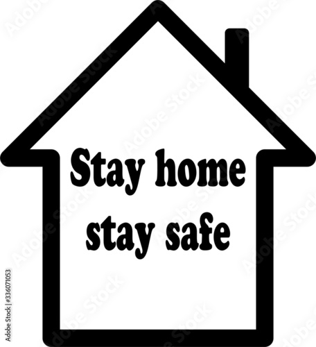 Stay home, Stay Safe concept vector illustration. Coronavirus Covid-19, quarantine motivational poster. Stay at home to reduce risk of infection and spreading the virus.
