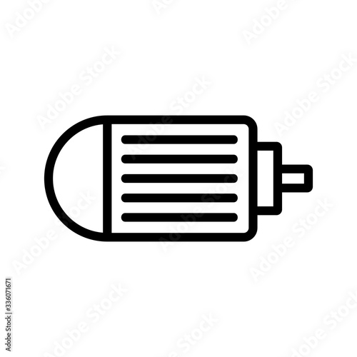 electric motor icon vector. electric motor sign. isolated contour symbol illustration