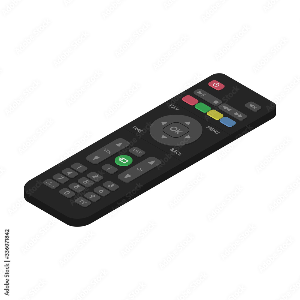 Remote control vector icon. Isometric vector icon isolated on white background remote control. Remote control vector icon. Isometric vector icon isolated on white background remote control.