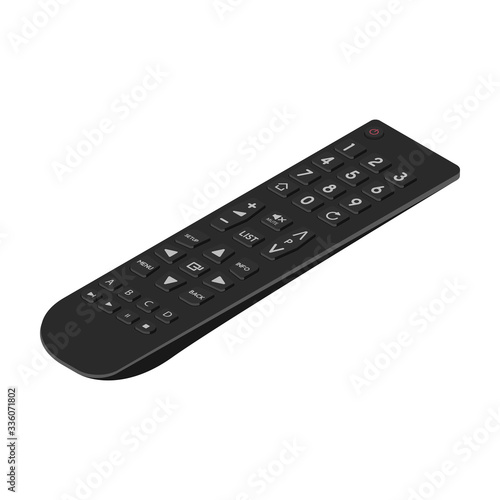 Remote control vector icon. Isometric vector icon isolated on white background remote control.