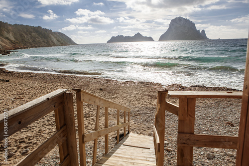 Views from the viewpoint of Es Vedra in Ibiza, Spain photo