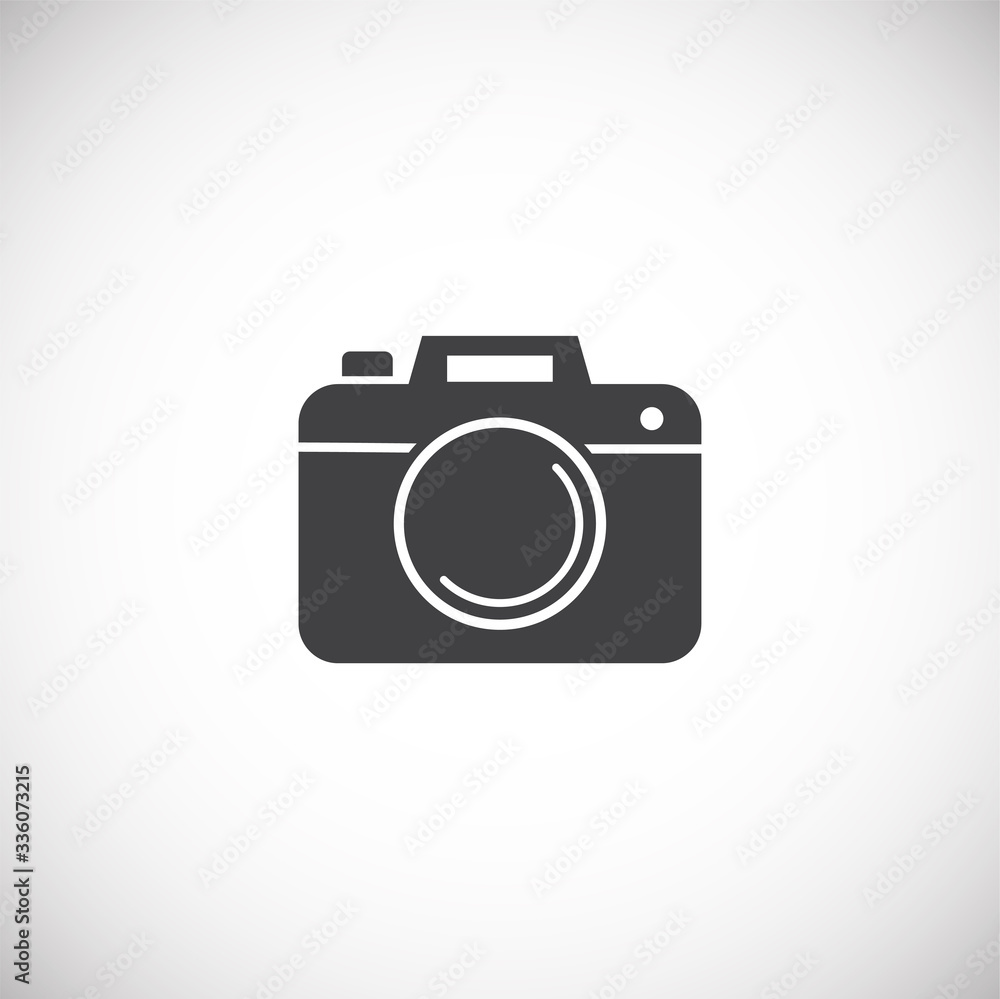 Photography related icon on background for graphic and web design. Creative illustration concept symbol for web or mobile app