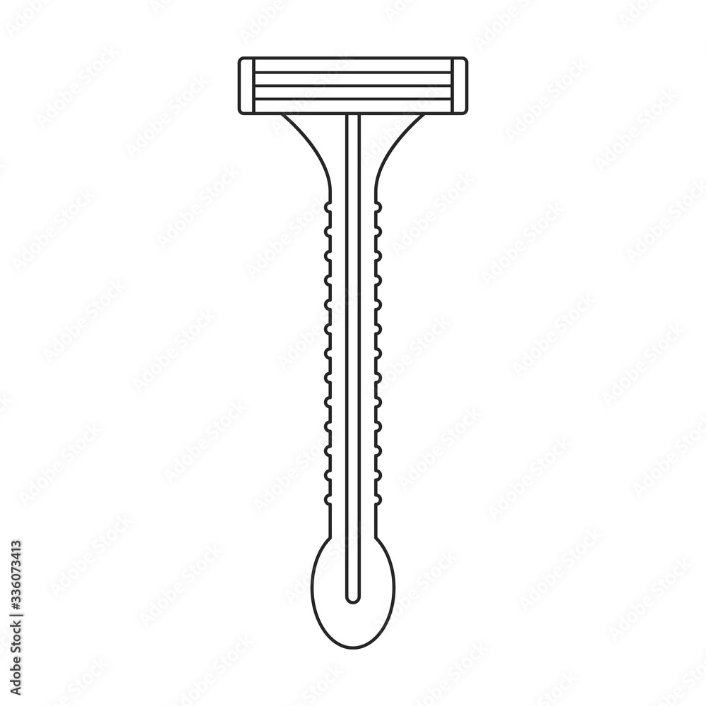 Razor vector icon.Outline vector icon isolated on white background razor . Razor vector icon.Outline vector icon isolated on white background razor .