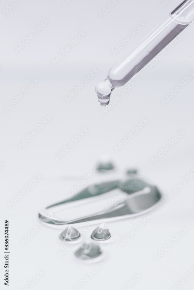hyaluronic acid on white background. Top view, flat lay hyaluronic acid on white background. Top view, flat lay