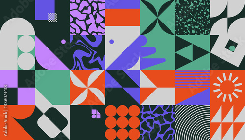 Retro Future Abstract Vector Pattern