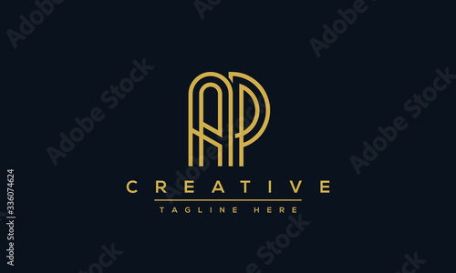 AP Letter Logo Design. Creative Modern Alphabet letters monogram icon A P  A and P.