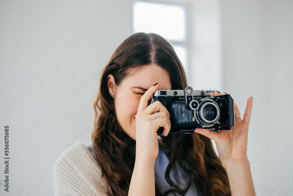 on a white background young girl with long hair photographs on a white background young girl with long hair photographs
