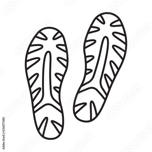 Print of shoe vector icon.Outline vector icon isolated on white background print of shoe .