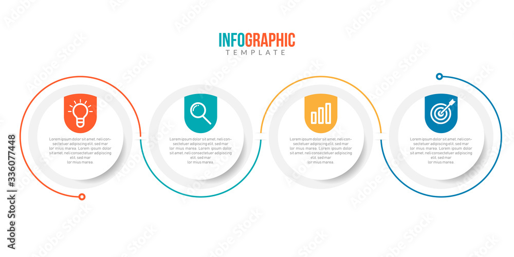 Minimal Business Infographics template. Timeline with 4 steps, options and marketing icons .Vector linear infographic with four conected elements. Can be use for presentation. Minimal Business Infographics template. Timeline with 4 steps, options and marketing icons .Vector linear infographic with four conected elements. Can be use for presentation.