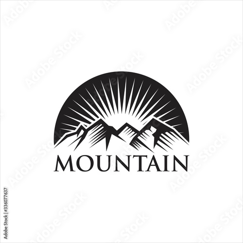 vector mountain logo design graphic abstract modern style