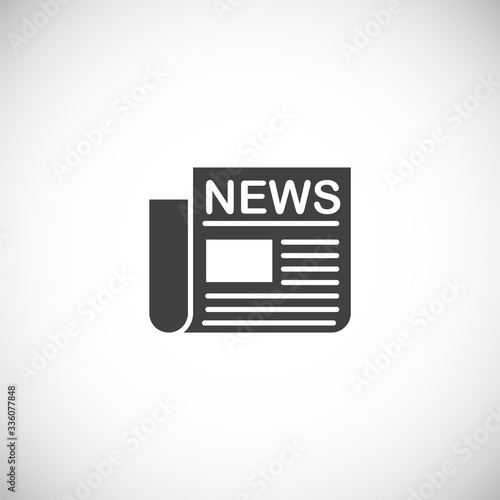 Mass media related icon on background for graphic and web design. Creative illustration concept symbol for web or mobile app
