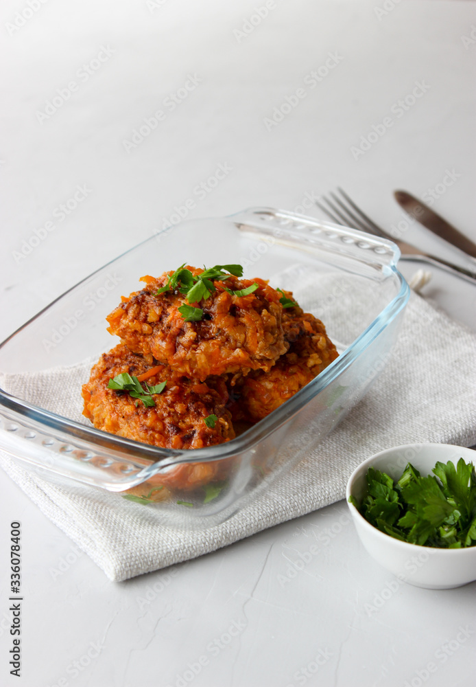 Lazy cabbage rolls with toasted Lazy cabbage rolls with toasted