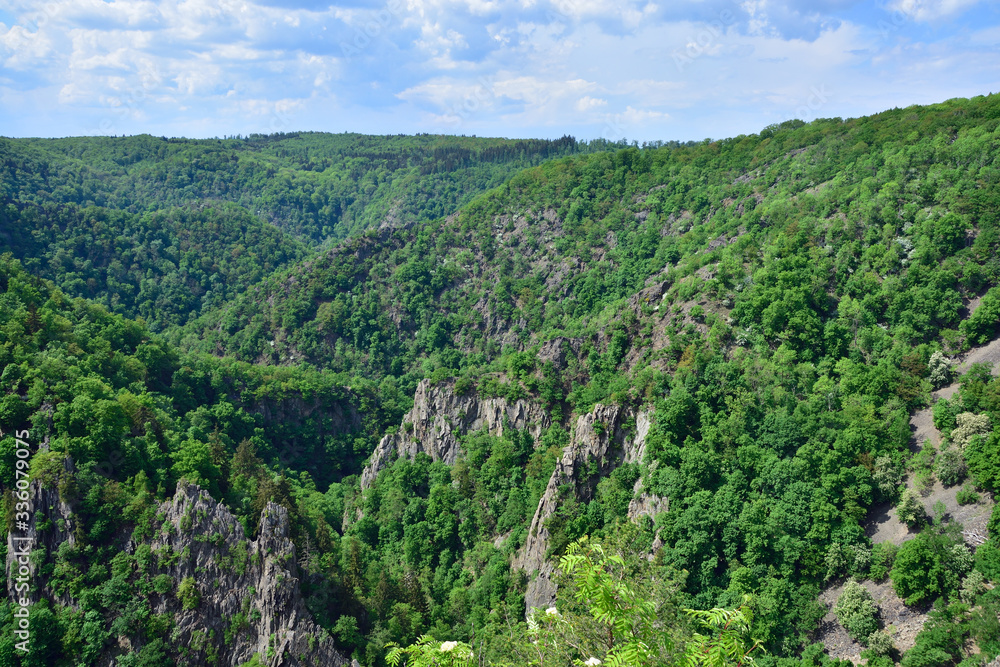 Blick von der Rosstrappe im Harz