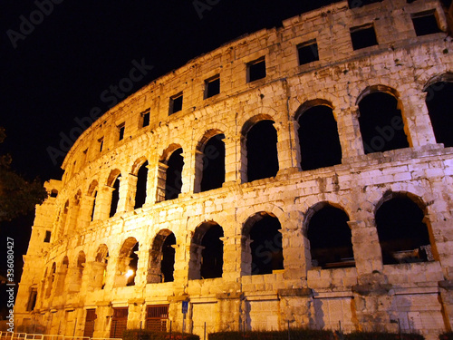 The Pula Amphitheatre, Arena in Pula or Roman amphitheatre in Pula - Istria, Croatia (Amphitheatre de Pula, Das Amphitheater in Pula, Pulska Arena ili Amfiteatar u Puli - Istra, Hrvatska) photo