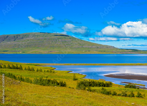 Beautiful rugged Iceland coast seascape