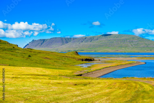 Beautiful rugged Iceland coast seascape