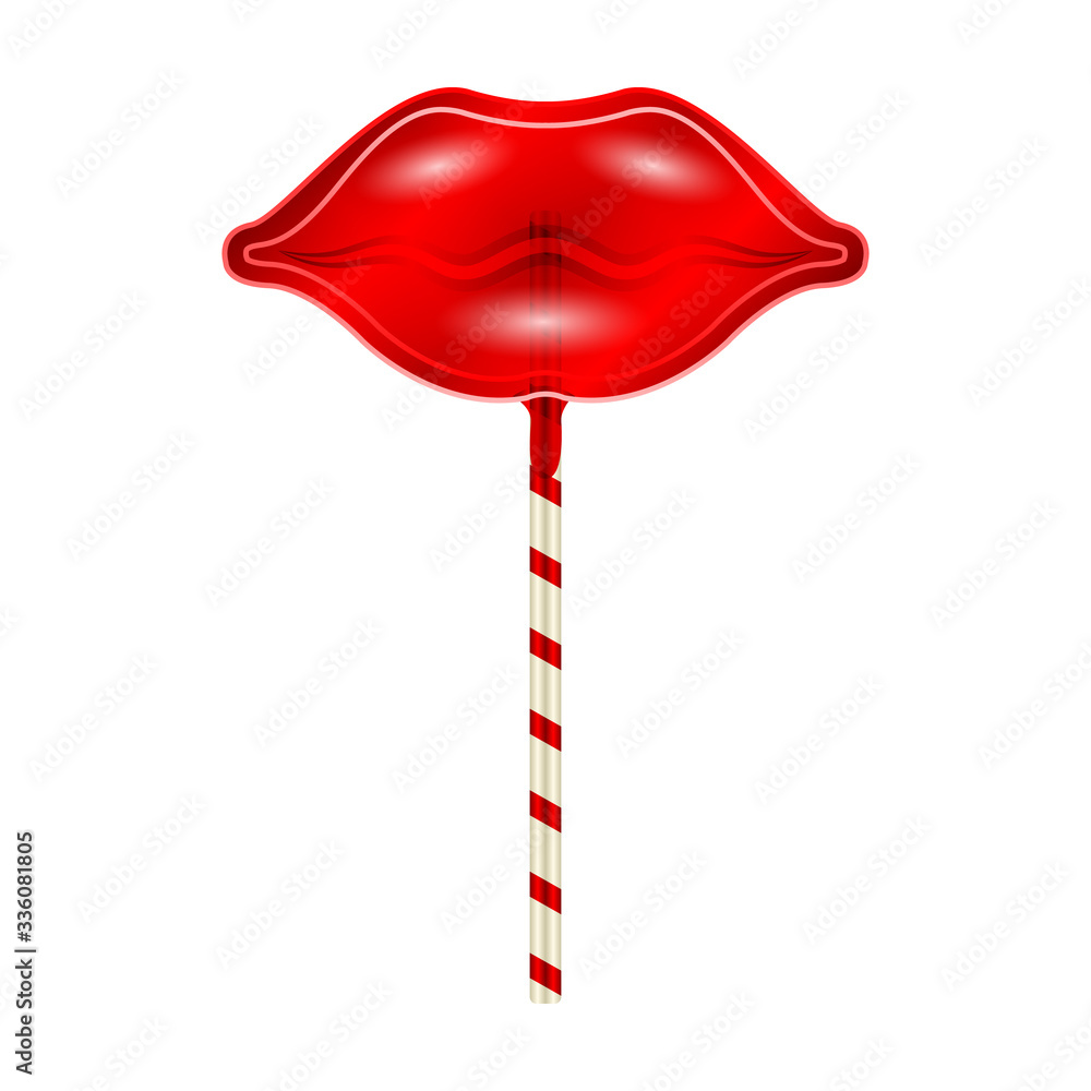 Lollipop vector icon. Realistic vector icon isolated on white background lollipop. Lollipop vector icon. Realistic vector icon isolated on white background lollipop.