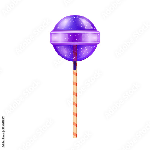 Lollipop vector icon. Realistic vector icon isolated on white background lollipop.