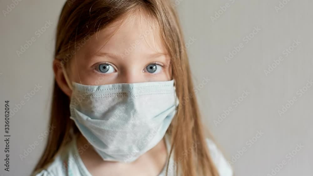 self-isolation and quarantine, portrait of a girl in a medical mask, protection from viruses and diseases self-isolation and quarantine, portrait of a girl in a medical mask, protection from viruses and diseases