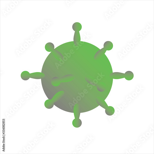 Corona (Korona) virus COVID 19 isolated green icon