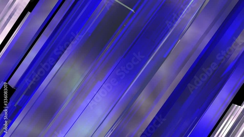 background of white and blue glass lines with rotation at an angle