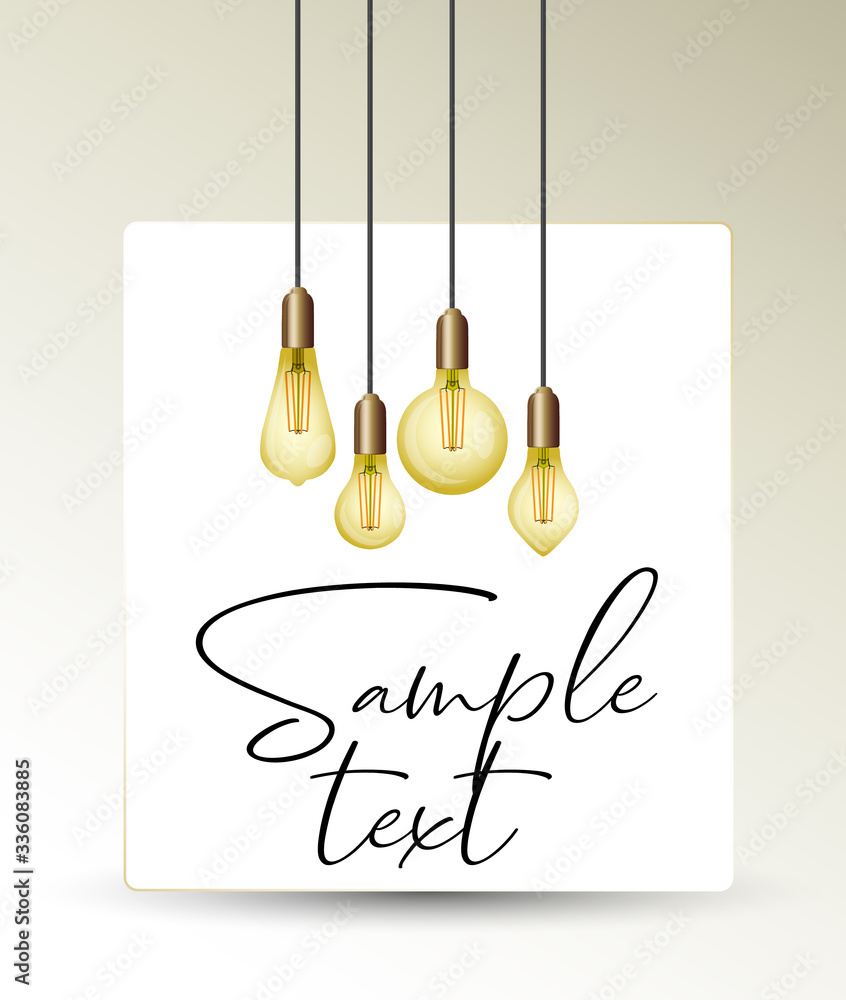 Background with retro bulbs Edison Background with retro bulbs Edison
