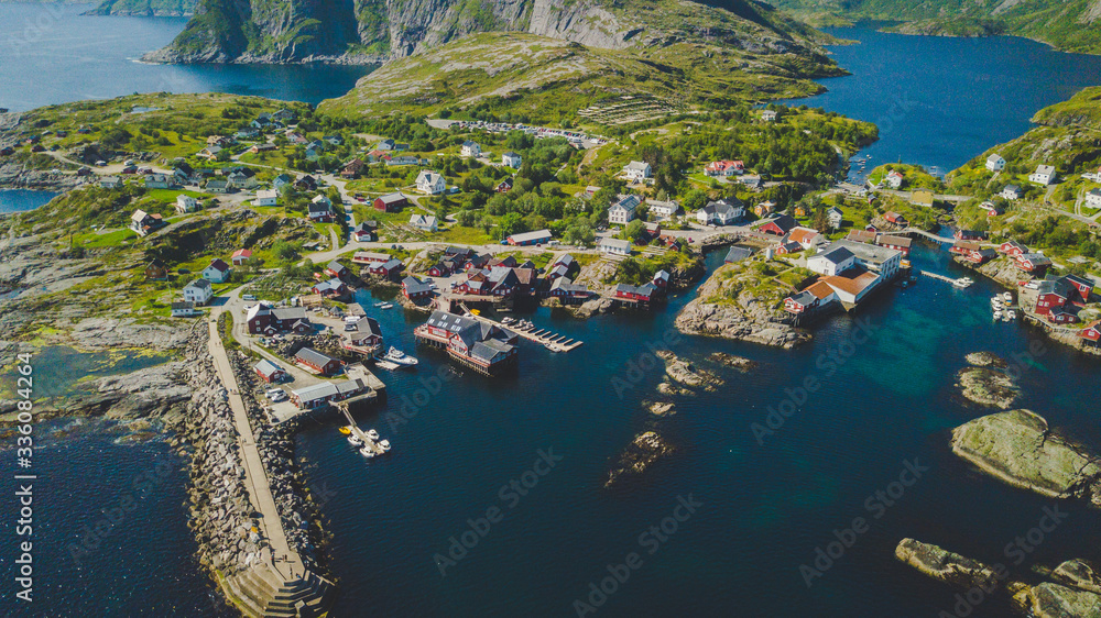 Beautiful fishing village in Lofoten Island, Norway