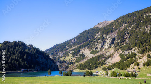 Very nice valley from Spain, mountain Pyrenees (name Vall de Nuria)