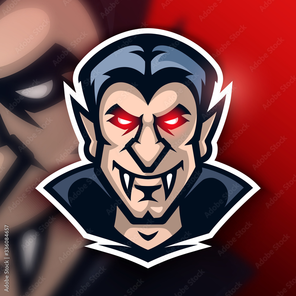 Professional logo vampire, Halloween art in a flat style. Vector illustration. Simple shape for design emblem, symbol, sign, badge, label, stamp. Professional logo vampire, Halloween art in a flat style. Vector illustration. Simple shape for design emblem, symbol, sign, badge, label, stamp.