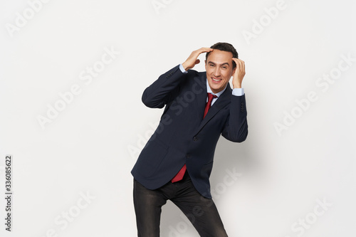 young businessman with headache