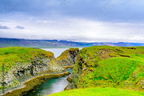 Beautiful rugged Iceland Fjord seascape