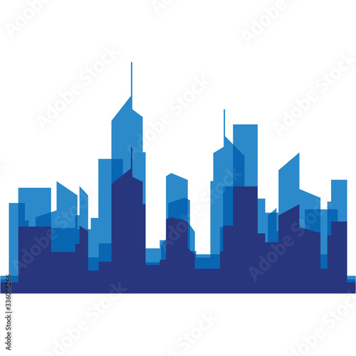 Modern City skyline . city silhouette. vector illustration in flat design