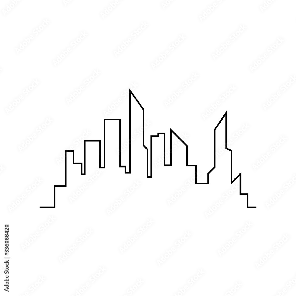 Modern City skyline . city silhouette. vector illustration in flat design Modern City skyline . city silhouette. vector illustration in flat design