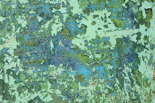  texture old cracked paint applied on metal of different colors