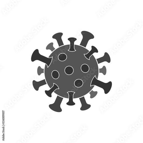 Coronavirus icon, 2019-nCov novel coronavirus concept resposible for asian flu outbreak and coronaviruses influenza as dangerous flu strain cases as a pandemic. EPS 10