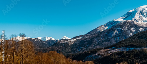 Beautiful alpine winter view at Ramsau, Berchtesgaden, Bavaria, Germany