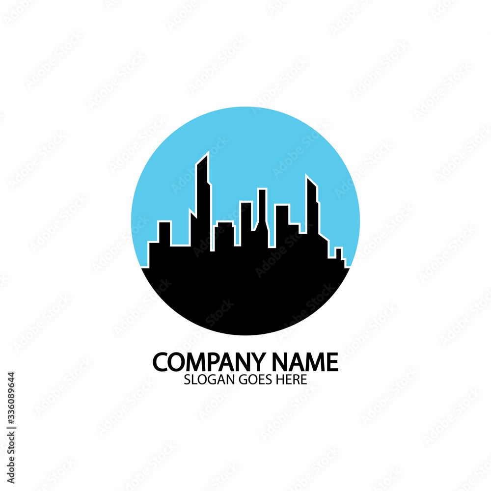 Fototapeta premium Modern City skyline . city silhouette. vector illustration in flat design