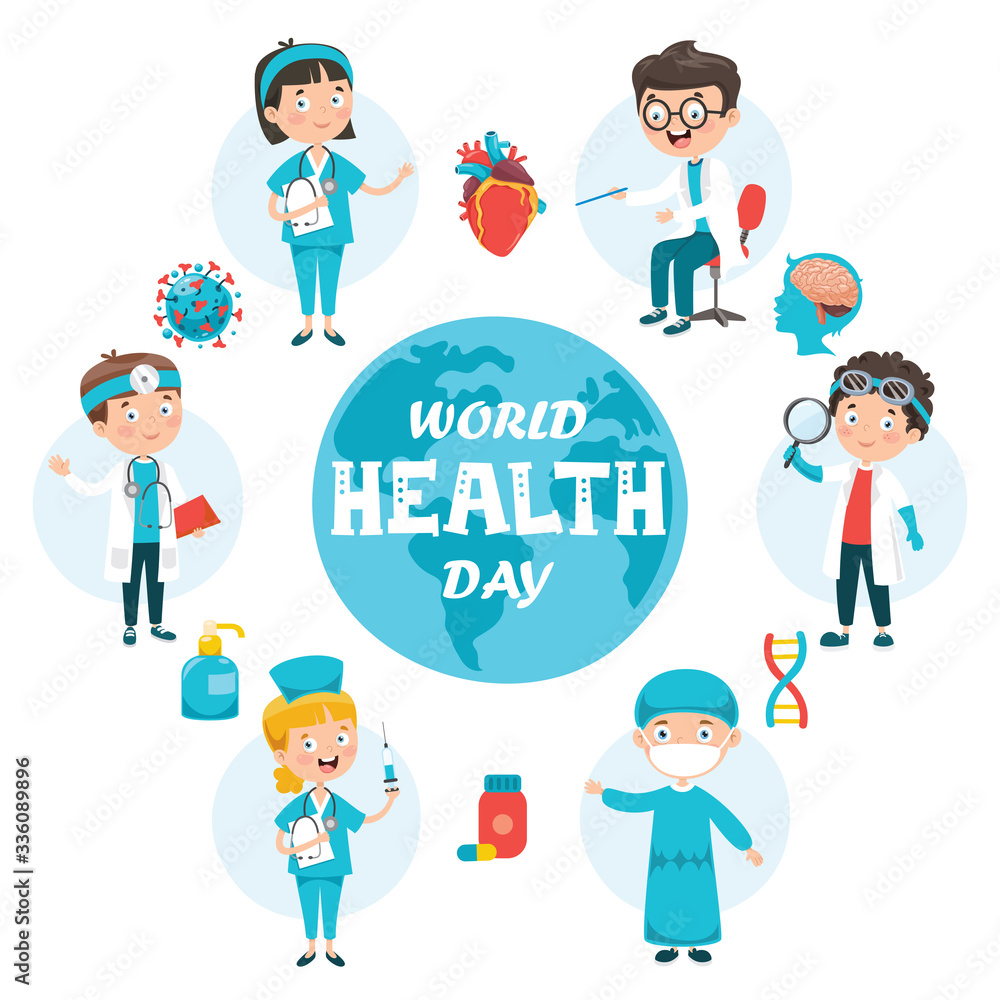 Health Care Concept With Characters Health Care Concept With Characters