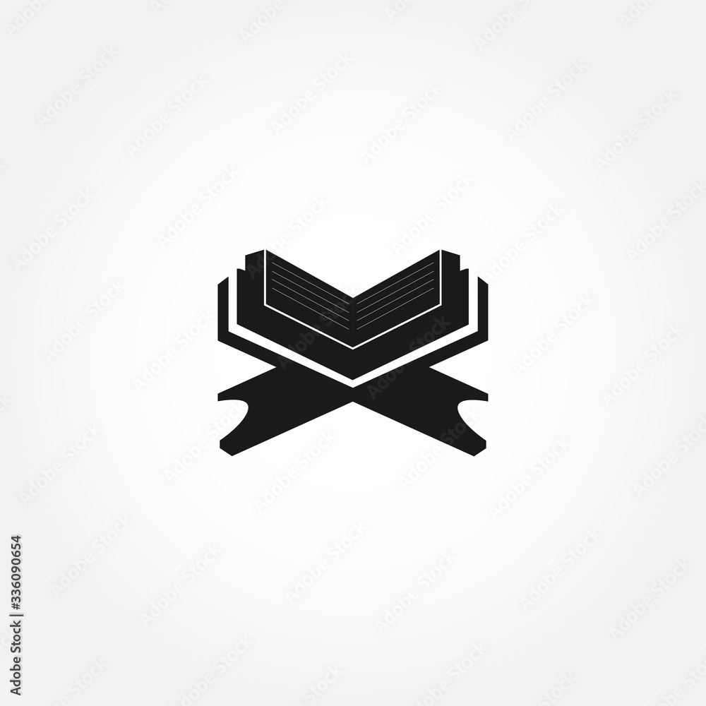 open holy Quran book. Koran book icon. isolated design element open holy Quran book. Koran book icon. isolated design element