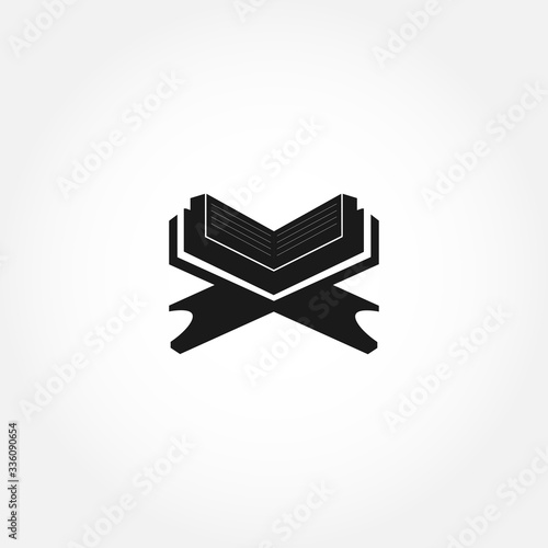 open holy Quran book. Koran book icon. isolated design element