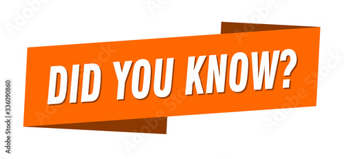 did you know banner template. did you know ribbon label sign